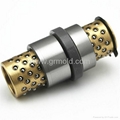 Custom brass ball cage shouldered guide bushes with collar 1