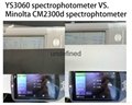 YS3060 Grating spectrophotometer compare to Minolta CM2600d spectrophotometer 3
