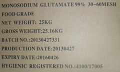 Monosodium Glutamate CAS NO. 6106-04-3