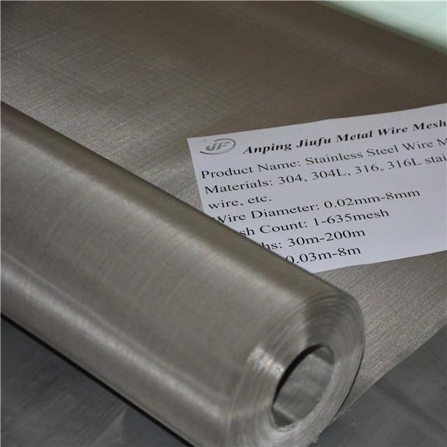 304 316 100 Mesh 200 Mesh Stainless Steel Wire Mesh