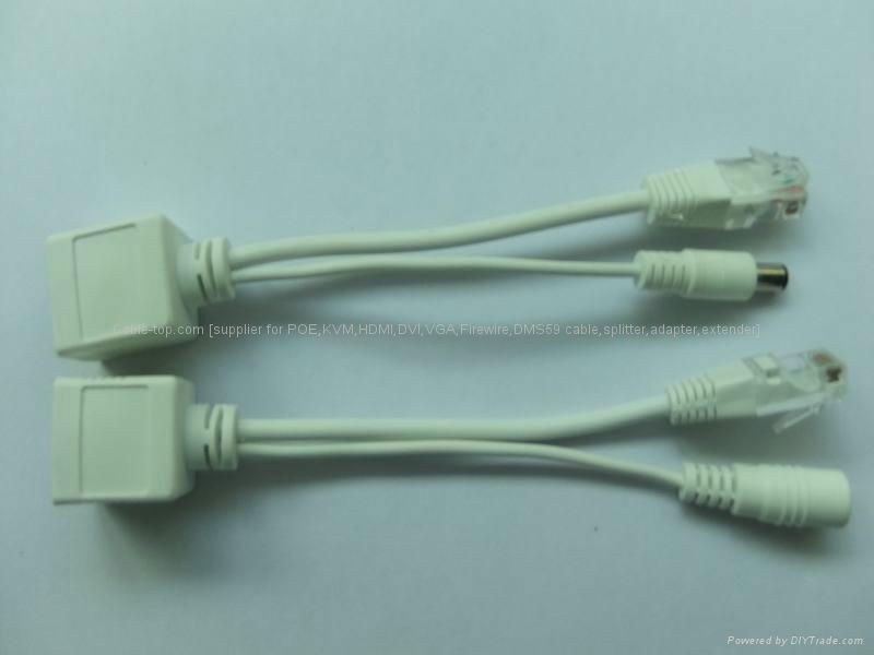 Passive POE splitter cable with 2.1*5.5mm DC 2