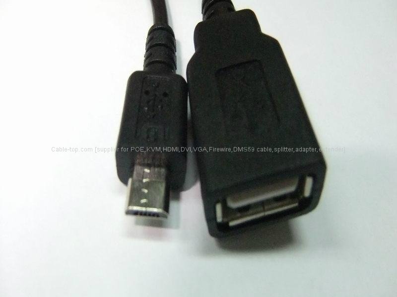 Micro USB M/F cable with OTG 2
