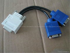 DMS59 to 2*VGA Y splitter cable-M/F