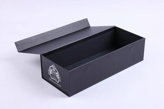 high quality black paper wine box 