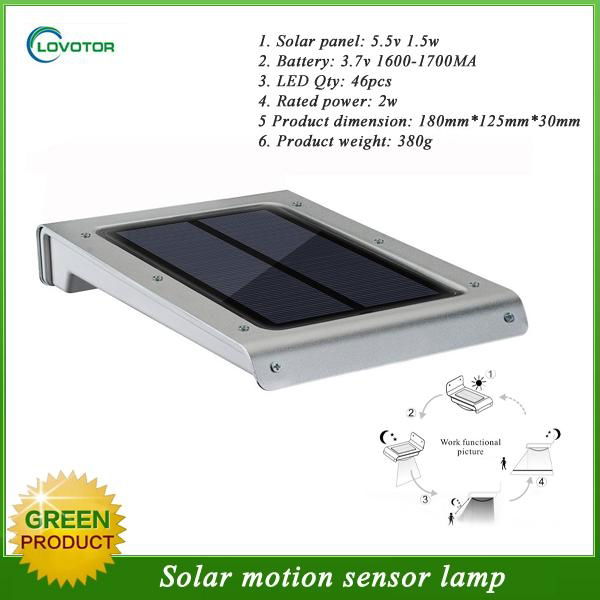 2015 new waterproof led solar motion sensor light