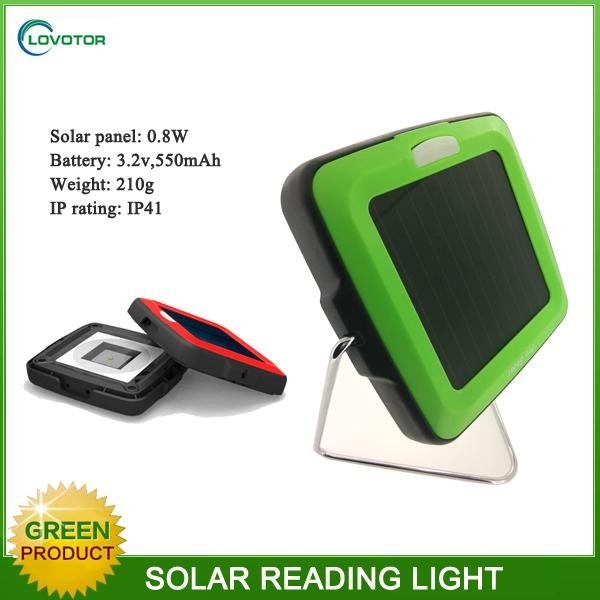 Green energy portable solar read lamp with mobile charging output