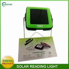 Two available optional color solar powered student reading light 