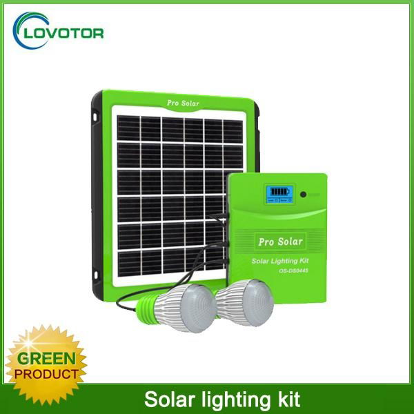 5W portable home use mini led solar light kit with USB charging port 4