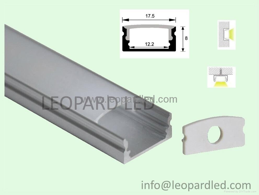 LED Aluminium Profile for Flexible Strips Recessed and Surface Mounted hot sell