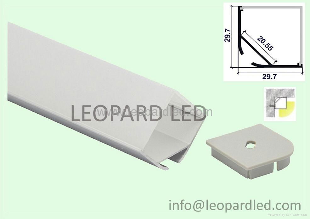 LED Aluminum Profile for Corner and Pendant Light with Steel Wire