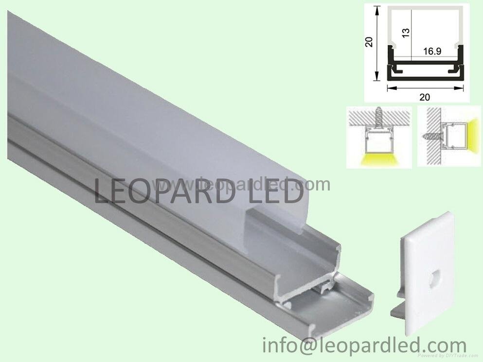 duoble aluminium led profile for LED Strips LP-ALU010