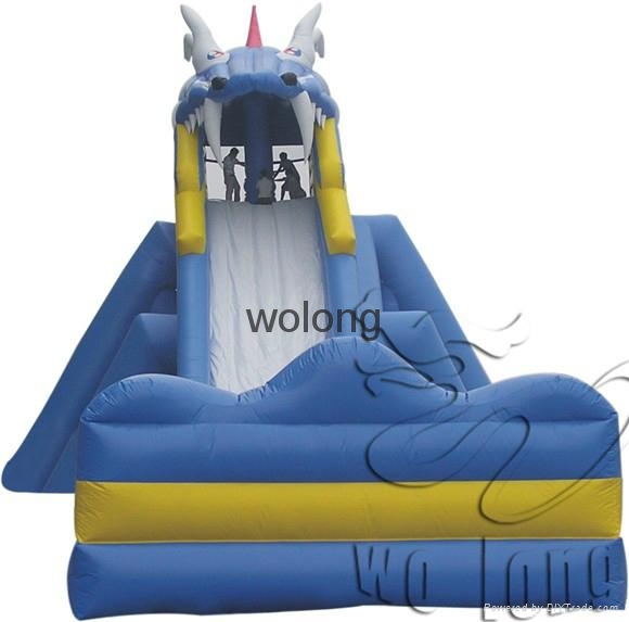 Outdoor PVC inflatable water slide for sale IS021 wolong (China