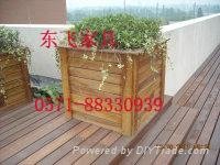 Solid wood garden flower boxes 2