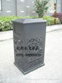 European aluminum trash can