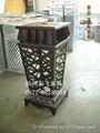 Many different style steel trash cans