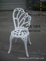 White butterfly aluminum tables and chairs 2