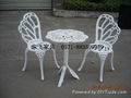 White butterfly aluminum tables and chairs 4