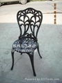 Cast aluminum furniture one table and