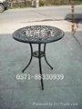 Cast aluminum furniture one table and two chairs 2