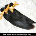 5A Grade tangle free straight hair brazilian virgin hair  3