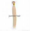 Top quality 5A wholesale hair remy hair straight  human hair weft blond color  3