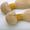 Top quality 5A wholesale hair remy hair straight  human hair weft blond color  4