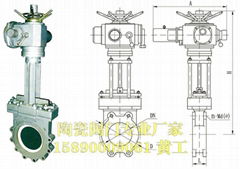 電動薄型陶瓷排渣漿液閘閥