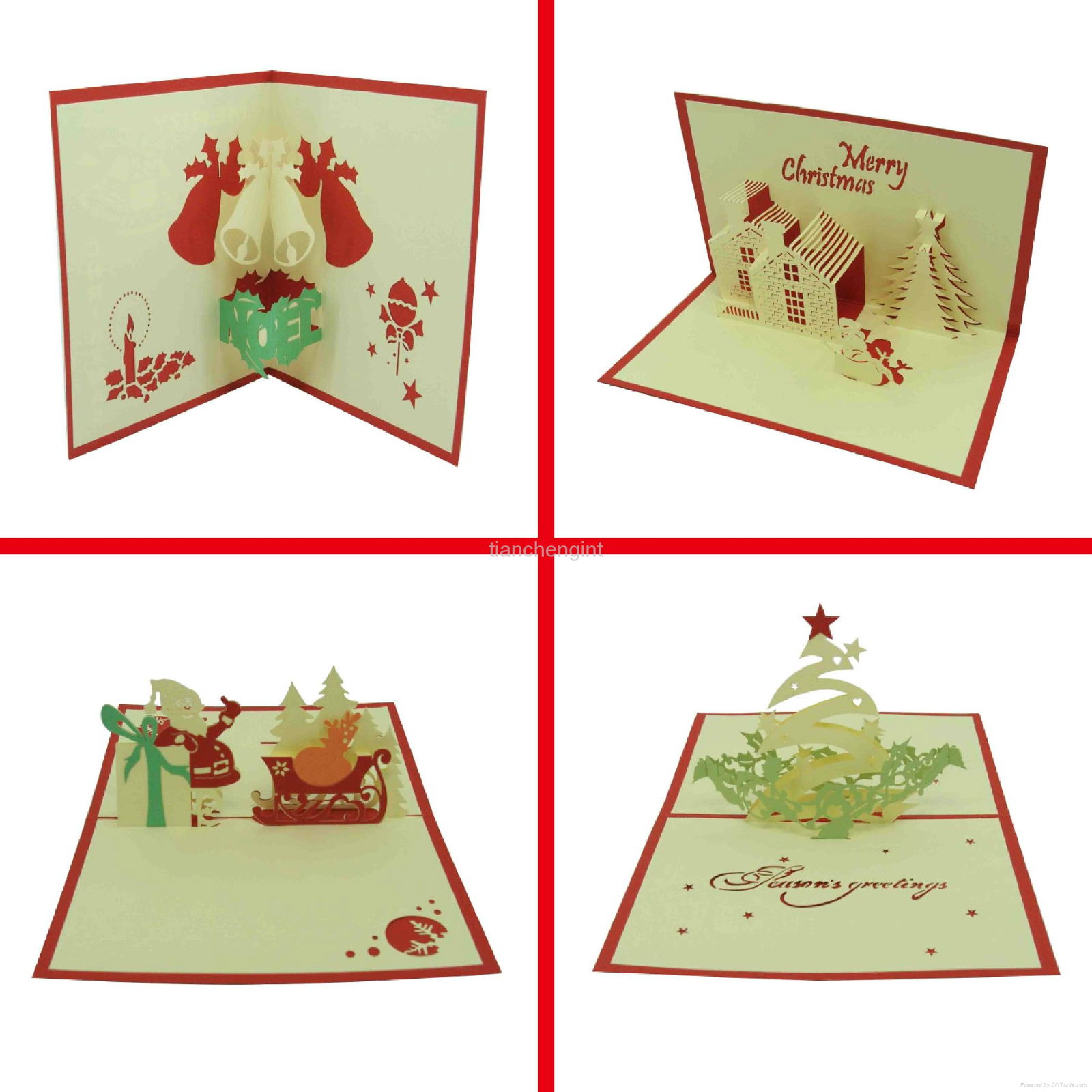 custom design handmade 3d greeting card 4