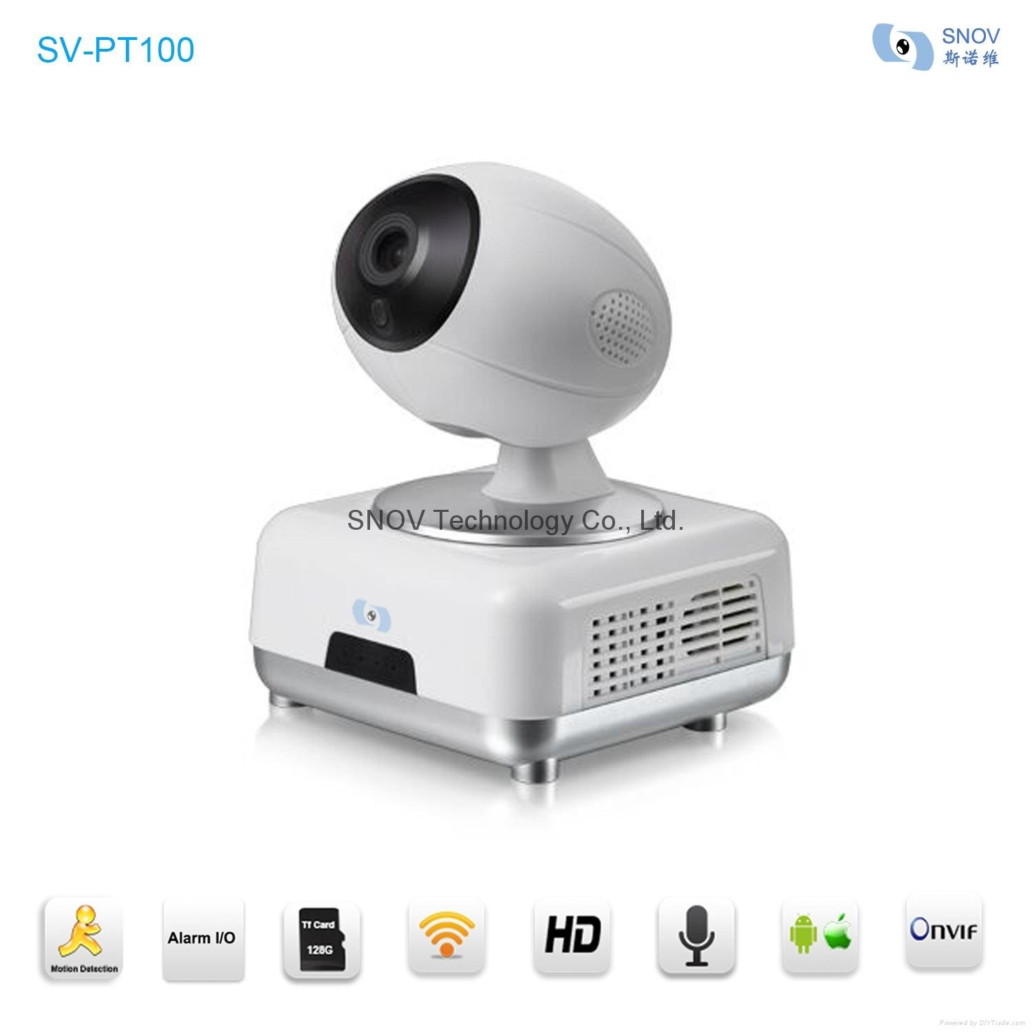 Snov Mega Pixel WIFI IP PTZ Surveillance Camera with Alarm Detectors, Wireless 2