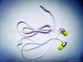 metal in-ear earphone with mic with control and colorful earbuds 