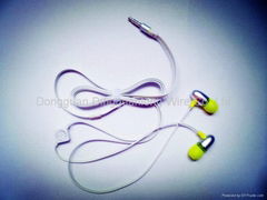 metal in-ear earphone with mic with control and colorful earbuds