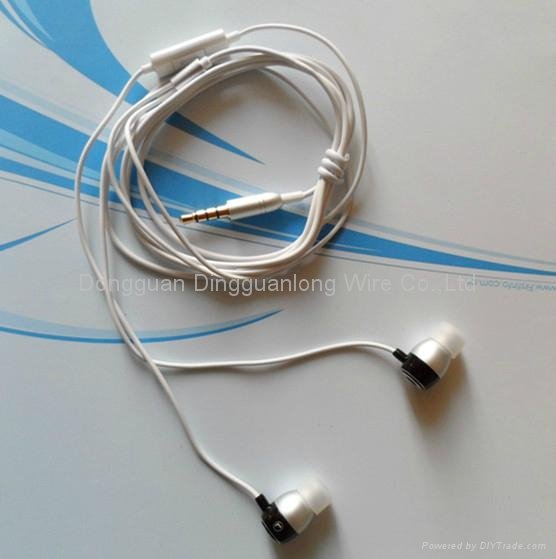 wired metal earphone with TPE cable