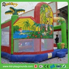  4 in 1 jumping castle house with slide