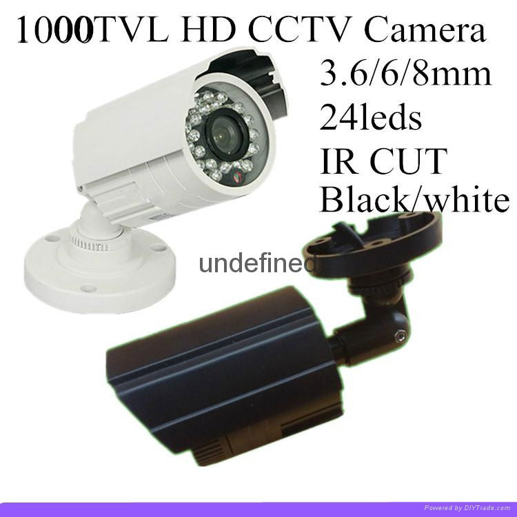  1000tvl 1/3" cmos with 24led IR 25 meter Waterproof  indoor/outdo cctv camera