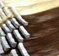 Human Hair Extensions Tape Hair PU weft 2