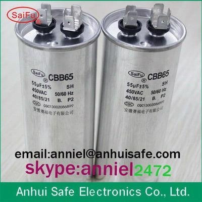 CBB65 ac capacitor 20uf 450VAC low voltage 2x4 terminal manufacturer 3