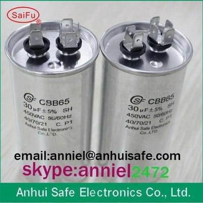 CBB65 ac capacitor 20uf 450VAC low voltage 2x4 terminal manufacturer