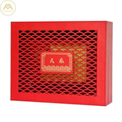 Luxury leather wooden box for perfume cosmetic and customized