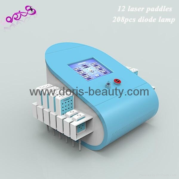 12 paddles Dual Wave Length diodes lipolaser slimming machine