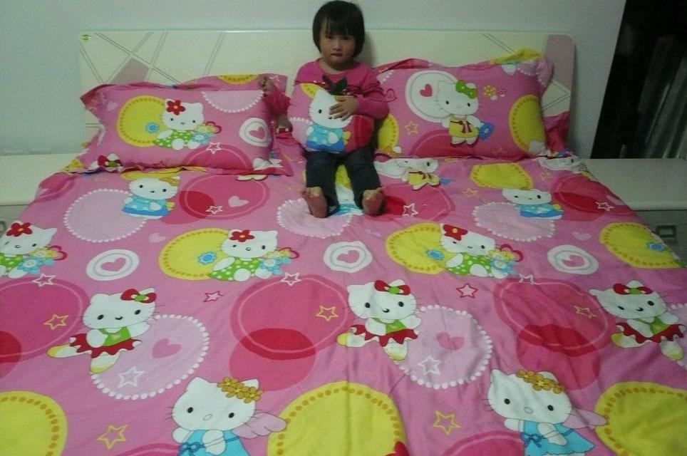 Bed covered 4 times