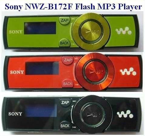 Sony NWZ-B172F Flash MP3 Player (2GB/4GB) - Black/red/blue/grey/green/orange  4