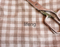 100% linen plaid/check fabric 2