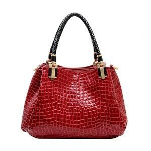 women fhasion tote handbag , stone pattern matieral message handbag 2