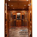 欧式红酒柜 不锈钢红酒架子展示架 复古酒窖嵌入式恒湿恒温酒柜 1