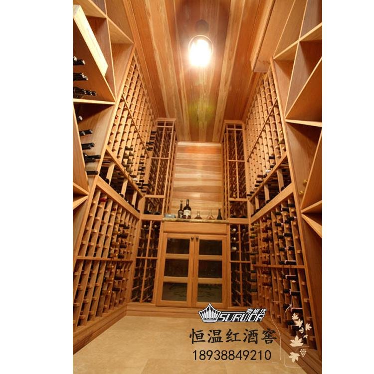 厂家供应红橡木纯实木酒窖红酒收纳展示餐厅柜可按尺寸制定 4