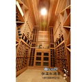 厂家供应红橡木纯实木酒窖红酒收纳展示餐厅柜可按尺寸制定