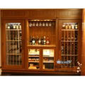 實木恆溫酒櫃 紅酒架輕奢酒吧會所家用紅木紅酒展示櫃
