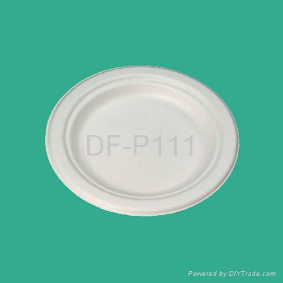 6"  (rippled edge)bagasse plate