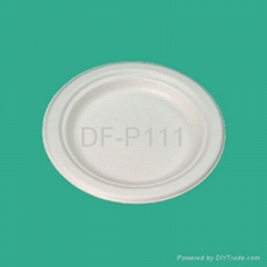 6"  (rippled edge)bagasse plate