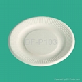 8"  Bagasse Plate (rippled edge)